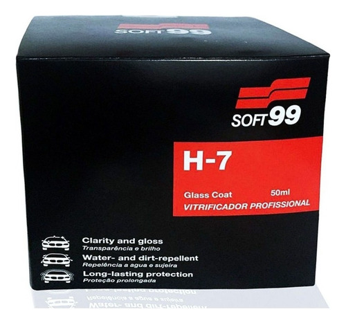 Vitrificador Para Pintura Automotiva Coating Soft99 50ml H7 Cor Preto