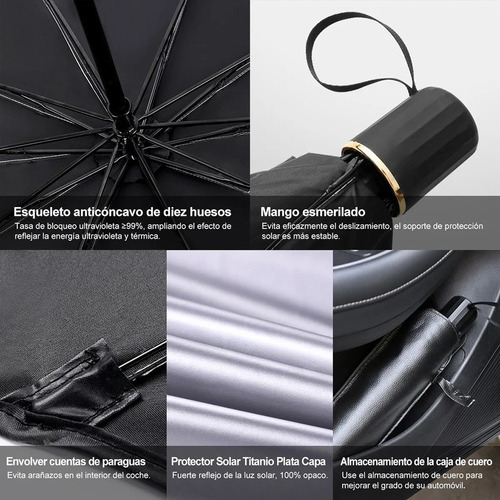 . Coche Parasol Parabrisas Retráctil Protección Cubre Para