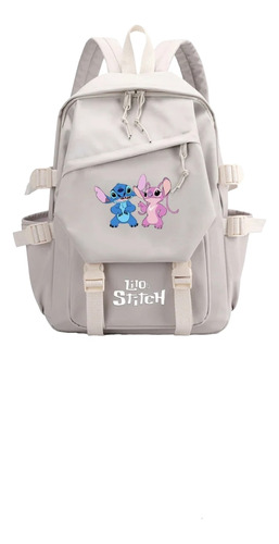 Mochila Liceal Escolar Exclusiva Multiuso Resistente Stitch 