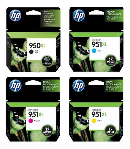 Combo Hp 950xl + Hp 951xl Colores Original