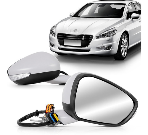 Par Retrovisor Peugeot 508 12 2013 Elétrico Retrátil Memória