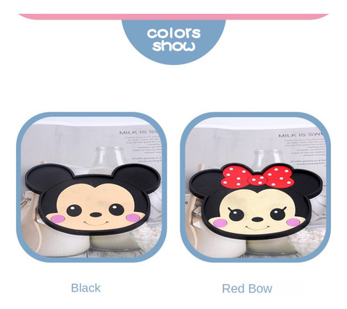 Set 4 Portavasos Mickey Minnie Silicona Portavasos Kawaii