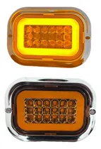 Comprar Plafon Cuadrado De Led Ambar Con Bisel Cromado 18 Leds