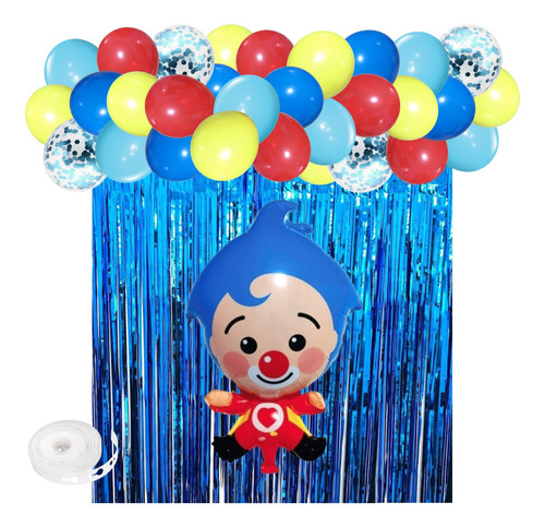 Kit Combo Plim Plim Payaso Deco Cumpleaños Fiesta Infantil