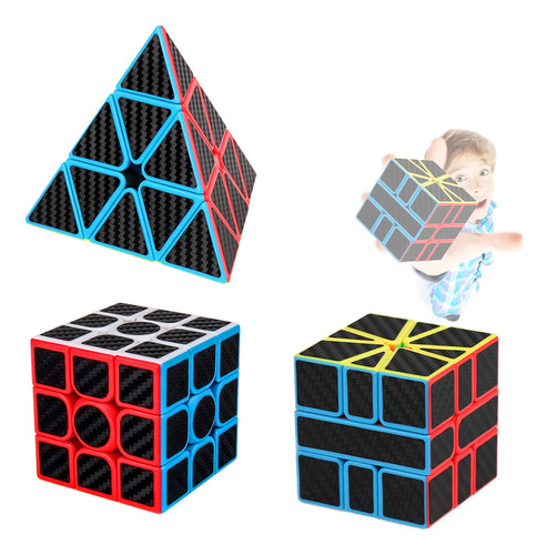 Kit De 3 Cubo Rubik Profesional Apto Para Principiantes