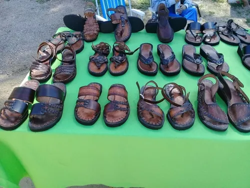 Ojotas de cuero artesanales hot sale