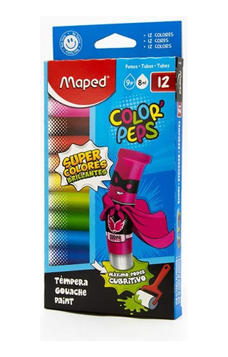 Temperas Maped Colorpeps X12 Colores Surtidos 826001