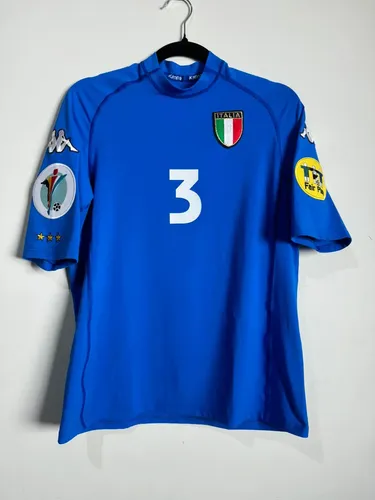 Camisa Italia Euro 2000 Maldini 3 Versão Jogador Oficial