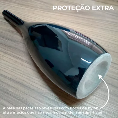 Peça De Xadrez Cavalo Decoração Em Cerâmica Preto Fosco