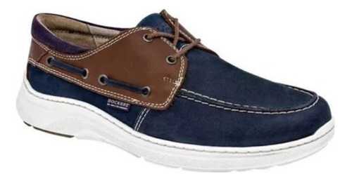 Zapato Dockers D211642 Casual Náutico Nobuck Marino 