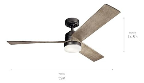 Kichler Spyn 52 Ventilador De Techo Con Luces Led En Yunque