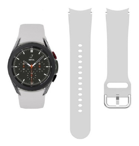 Pulseira De Silicone Para Samsung Galaxy Watch 4 - Cinza
