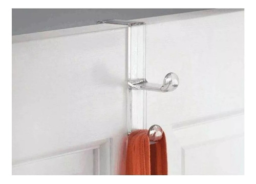 Gancho Duplo Para Porta Sem Furo Pratic Fix - Cristal Bolsas