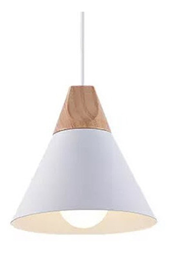 Lampara Colgante Techo Diseño Nordico Metal Madera 