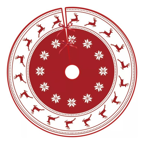Pie Arbol De Navidad 90cm Tapete Navideño Falda De Árbol
