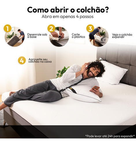 Cama Box + Colchão Smart Comfort Kig Star Solteirão 096x203