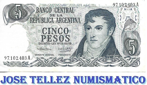 Bottero 2327 5 Pesos Ley 18188 Serie A Ex- Palermo