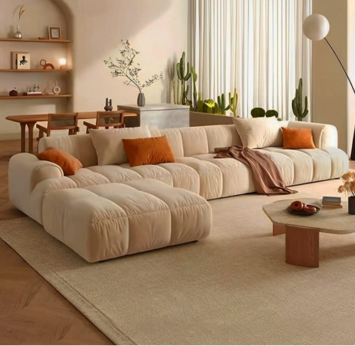 Sofa Esquinero Puff Relajante 3.00x1.60 Chenille