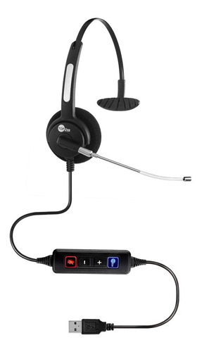 Kit Com 10 Headset Telemarketing Usb Htu-310 Top Use