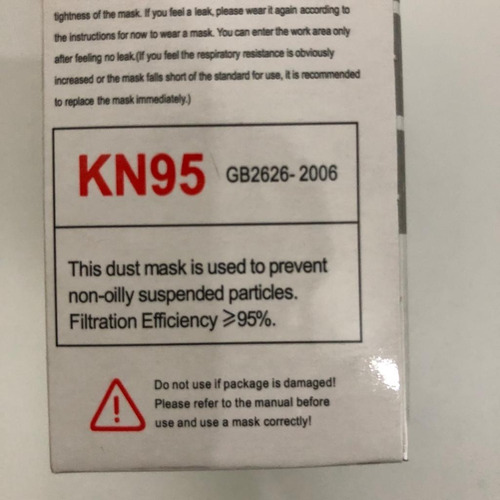 Imagen 5 de 6 de Mascarilla K N95 500 Unidades (medio Embalaje)