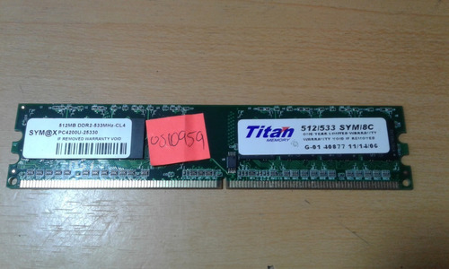 Memoria Ram Ddr2 De 512 Mb Pc4200 (nes021)