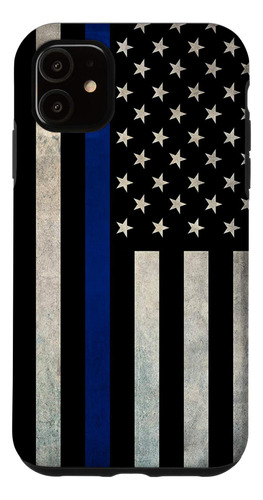 iPhone 11 Thin Blue Line American Flag Police Officer Cop Li