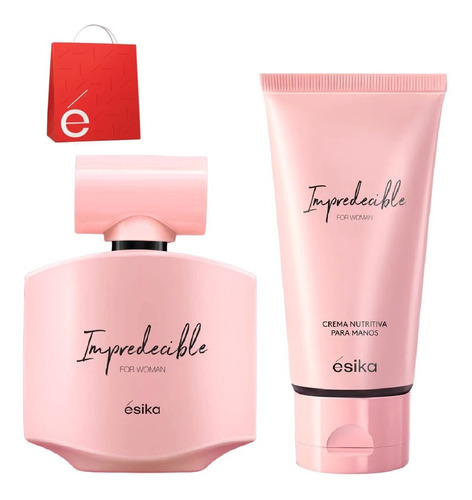 Perfume Impredecible + Crema De Manos + Bolsa Regalo Ésika 