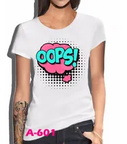 Comprar Franelas De Dama Personalizadas Pop Art Sublimacion