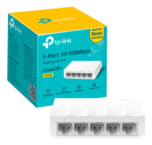 Switch Tp-link Ls1005 V1 5 Puertos 10/100mbps Blanco