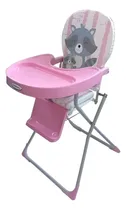 Comprar Silla De Comer Bebe Kiara Plegable Reforzada Con Bandeja Color Rosa
