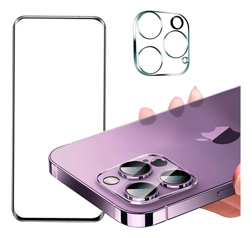 Kit Capa Para iPhone 15 Pro Max + Película 3d + Pel Camera