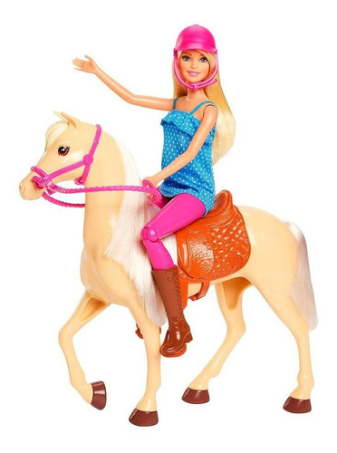 Barbie Caballo Básico Con Muñeca Fxh13