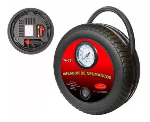 Imagen 2 de 9 de Compresor Portatil 12v Aire Rueda Auto Moto 4x4 Cuatriciclo