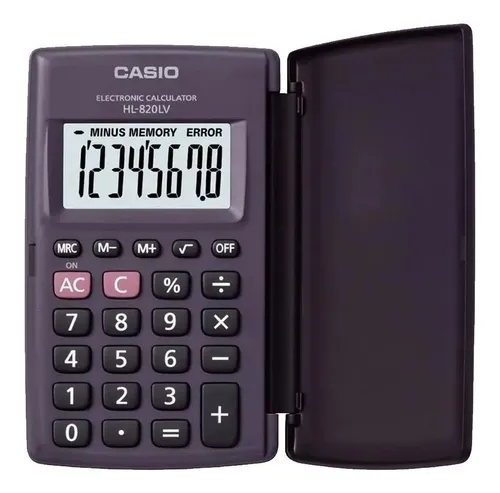 Calculadora Portátil Con Tapa Casio Hl 820lv 8 Dígitos