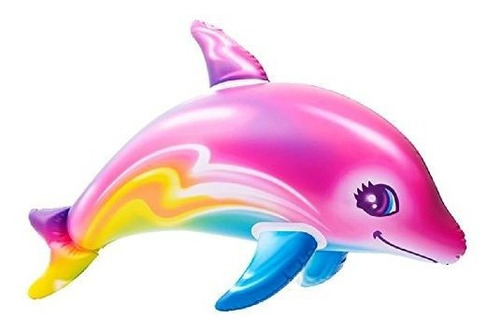 Novedad Tesoros 33 Colorido Arco Iris Delfin Inflado Piscin
