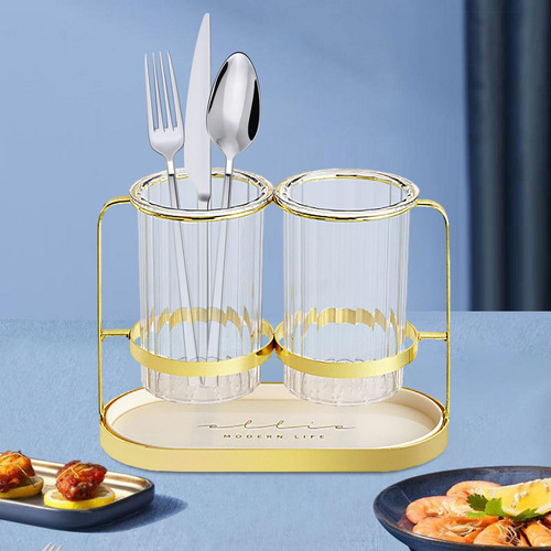 Soporte Para Utensilios De Cocina, Organizador De Dorado