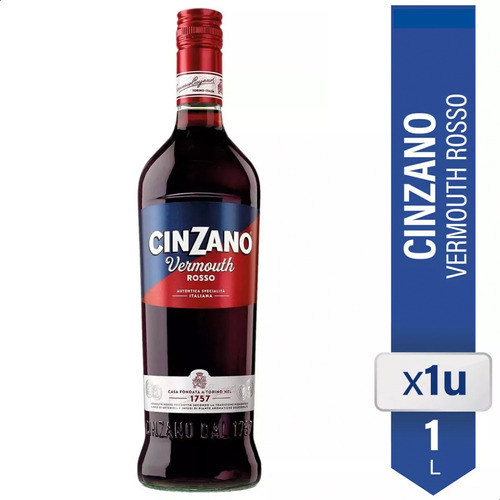 Aperitivo Cinzano Rosso 1 Litro Vermouth Americano Tragos 1l