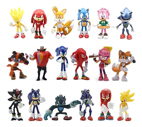 Set 18 Figuras De Sonic 7 Cm Juguetes De Sega - Shadow Amy