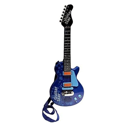 Hk 9080a Blue Sound Music Y Light Fun Junior Guitarra N...
