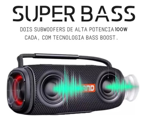 Caixa Som Bluetooth Alto Falante Duplo 2.0 60w Stéreo Sm-15 Cor Preto 110v/220v