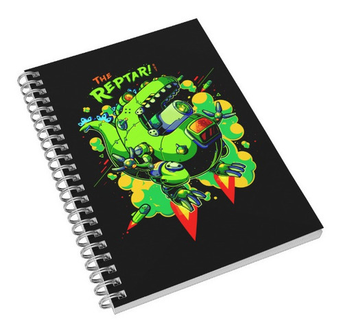 Reptar Rugrats Caricaturas Libreta De Dibujo Pasta Dura