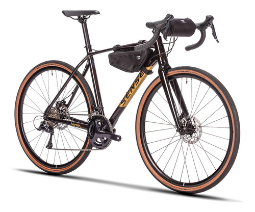 Bicicleta Gravel Sense Versa 18v Cor Marrom/dourado Tamanho Do Quadro M (52) 170~178cm