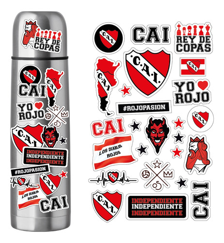 Stickers Calcos Independiente Futbol Para Termo Compu X22