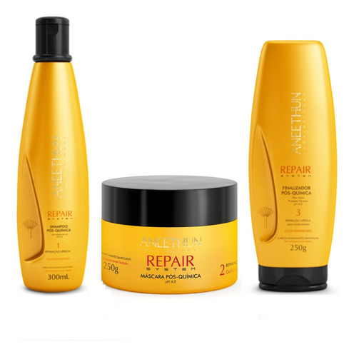 Kit Aneethun Repair System Shampoo + Máscara + Finalizador
