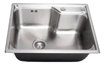 Comprar Bacha De Cocina Sobre Mesada O Bajo Mesada Mod. Aqua L57 Con Sopapa Cestillo Premium Descarga 110 Mm De Apoyar Apta Para Lavadero O Cocina Acero Inxidable 304 Atimagnetico Tipo Quirúrgico En 1mm Esp