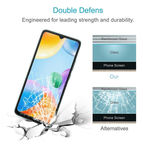Imagen 3 de 4 de Xiaomi Redmi 10c Lámina Protectora Pantalla Vidrio Templado