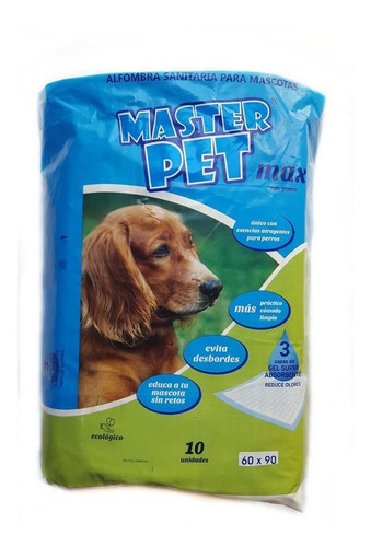 Paños Educativo Master Pet Max 60 X 90 Cm X 10 Unidades 