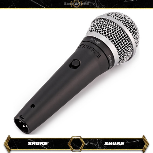 Micrófono Shure Pga48 Qtr  De Mano Con Switch