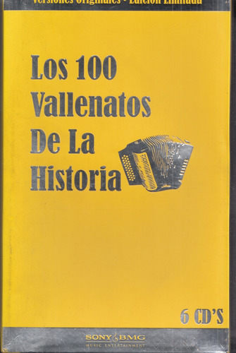 Los 100 Vallenatos De La Historia 6 Cd´s Original Usado Qqm.