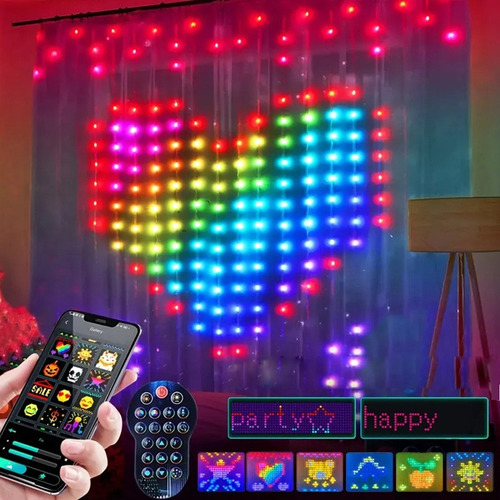 Cortina Luces Led Rgb Music Sync App Programmable Diy400 Luz